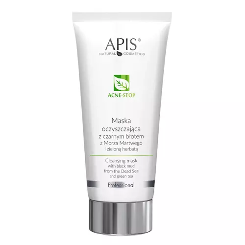 Apis - Professional - Маска на основі чорної грязі - Acne-Stop - Cleansing Mask with Black Mud from the Dead Sea and Green Tea - 200ml