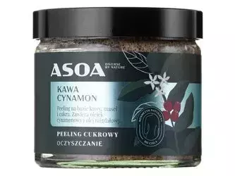Asoa - Цукрово-кавовий скраб для тіла з маслом кориці
